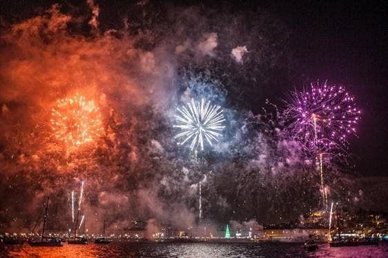 Praça do Comércio durante o Reveillon 2016