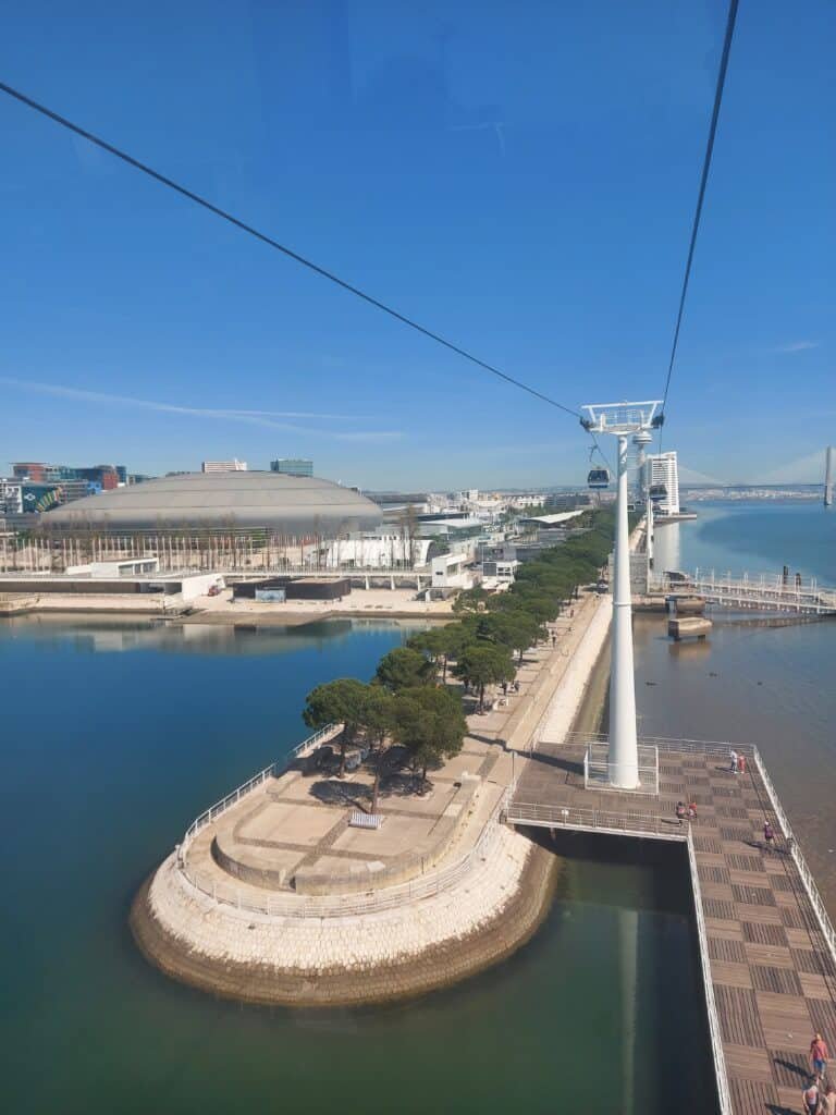 Vista do Parque das Nações desde o teleférico