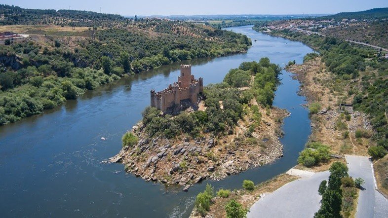 Vista aérea do Castelo de Almourol