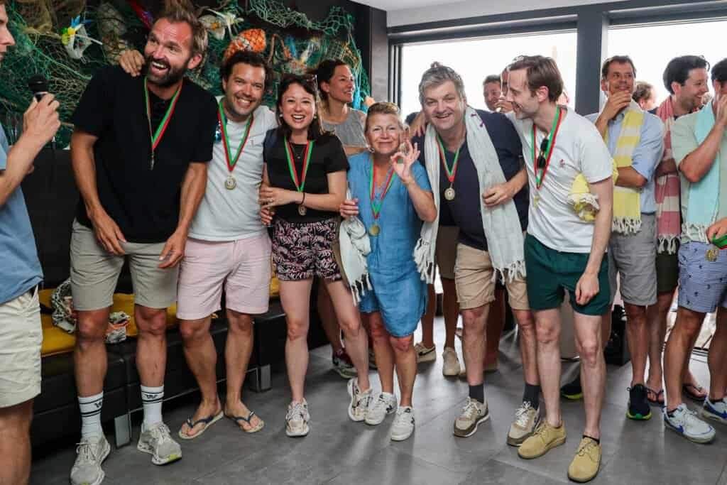 Foto dos Vencedores do 1º lugar da regata